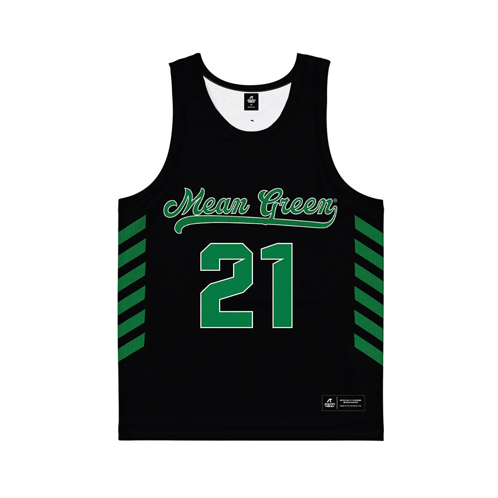 North Texas - NCAA Women's Basketball : Tionna Lidge - Black Basketball Jersey-0