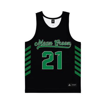 North Texas - NCAA Women's Basketball : Tionna Lidge - Black Basketball Jersey-0