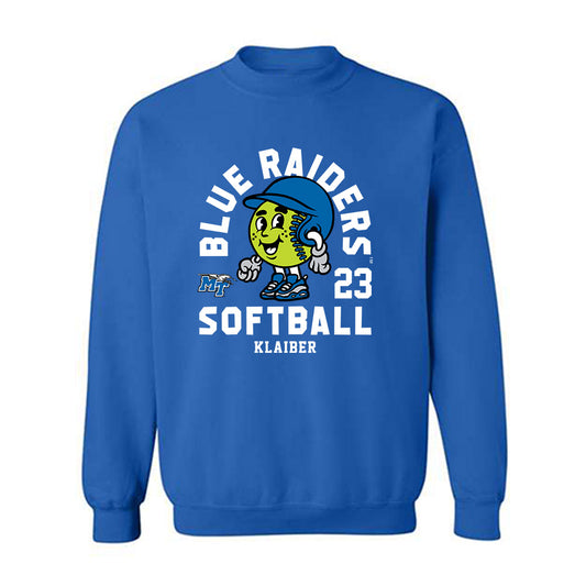 MTSU - NCAA Softball : Halle Klaiber - Fashion Shersey Crewneck Sweatshirt-0