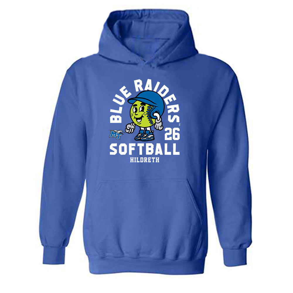 MTSU - NCAA Softball : Elle Hildreth - Fashion Shersey Hooded Sweatshirt-0