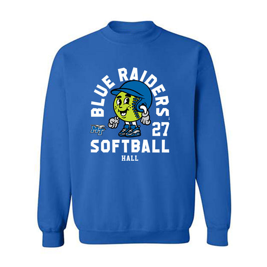 MTSU - NCAA Softball : Braelyn Hall - Fashion Shersey Crewneck Sweatshirt-0