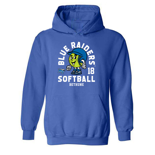 MTSU - NCAA Softball : Lilly Bethune - Fashion Shersey Hooded Sweatshirt-0