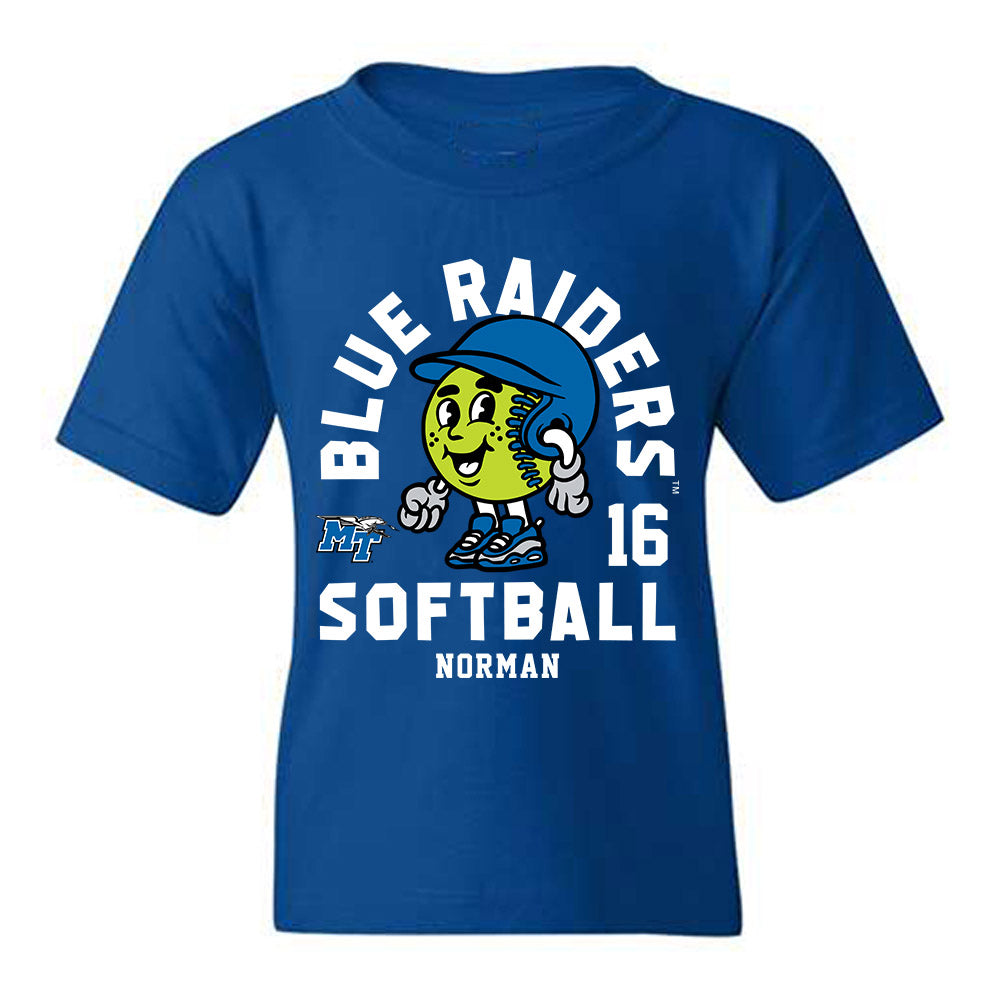 MTSU - NCAA Softball : Lily Norman - Fashion Shersey Youth T-Shirt-0