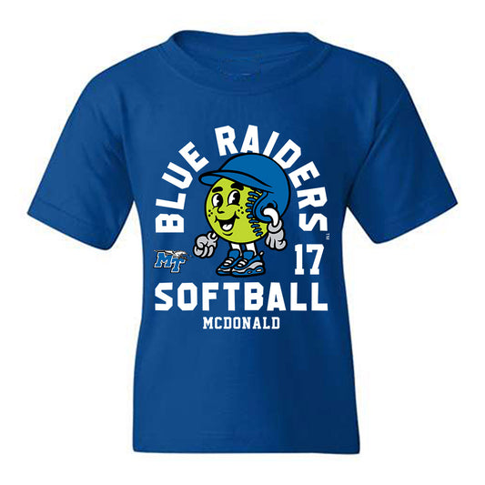 MTSU - NCAA Softball : Lucie McDonald - Fashion Shersey Youth T-Shirt-0