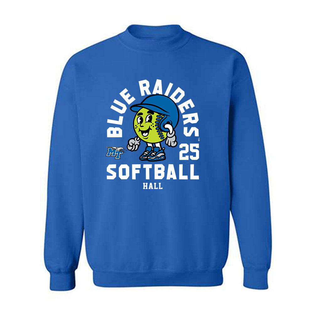 MTSU - NCAA Softball : Ansley Hall - Fashion Shersey Crewneck Sweatshirt-0