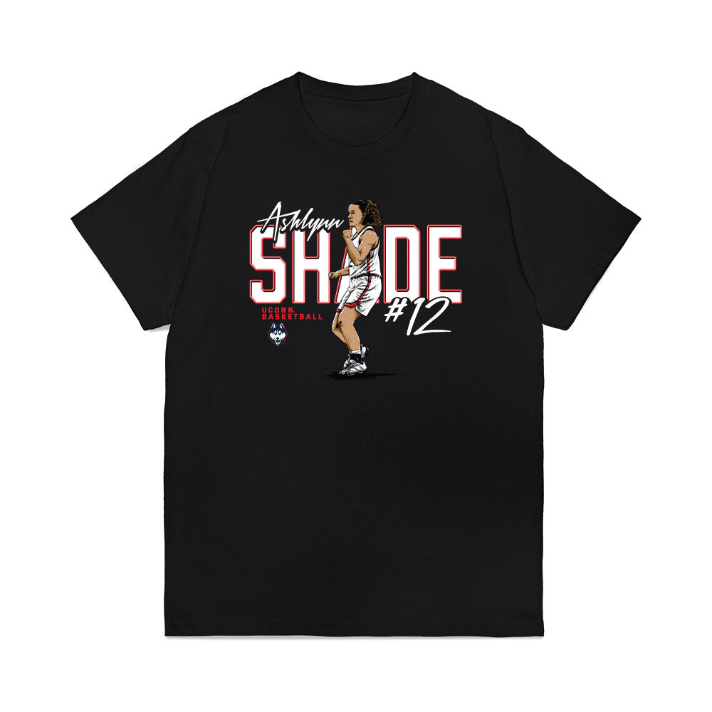 UConn - NCAA Women's Basketball : Ashlynn Shade - Caricature Premium T-Shirt-0