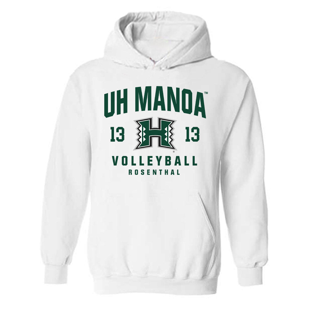 Hawaii - NCAA Men's Volleyball : Tread Rosenthal - Classic Fashion Shersey Hooded Sweatshirt-0