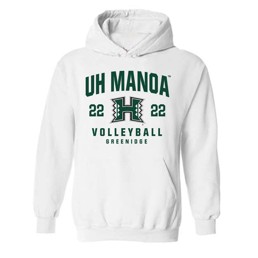 Hawaii - NCAA Men's Volleyball : Quintin Greenidge - Classic Fashion Shersey Hooded Sweatshirt-0