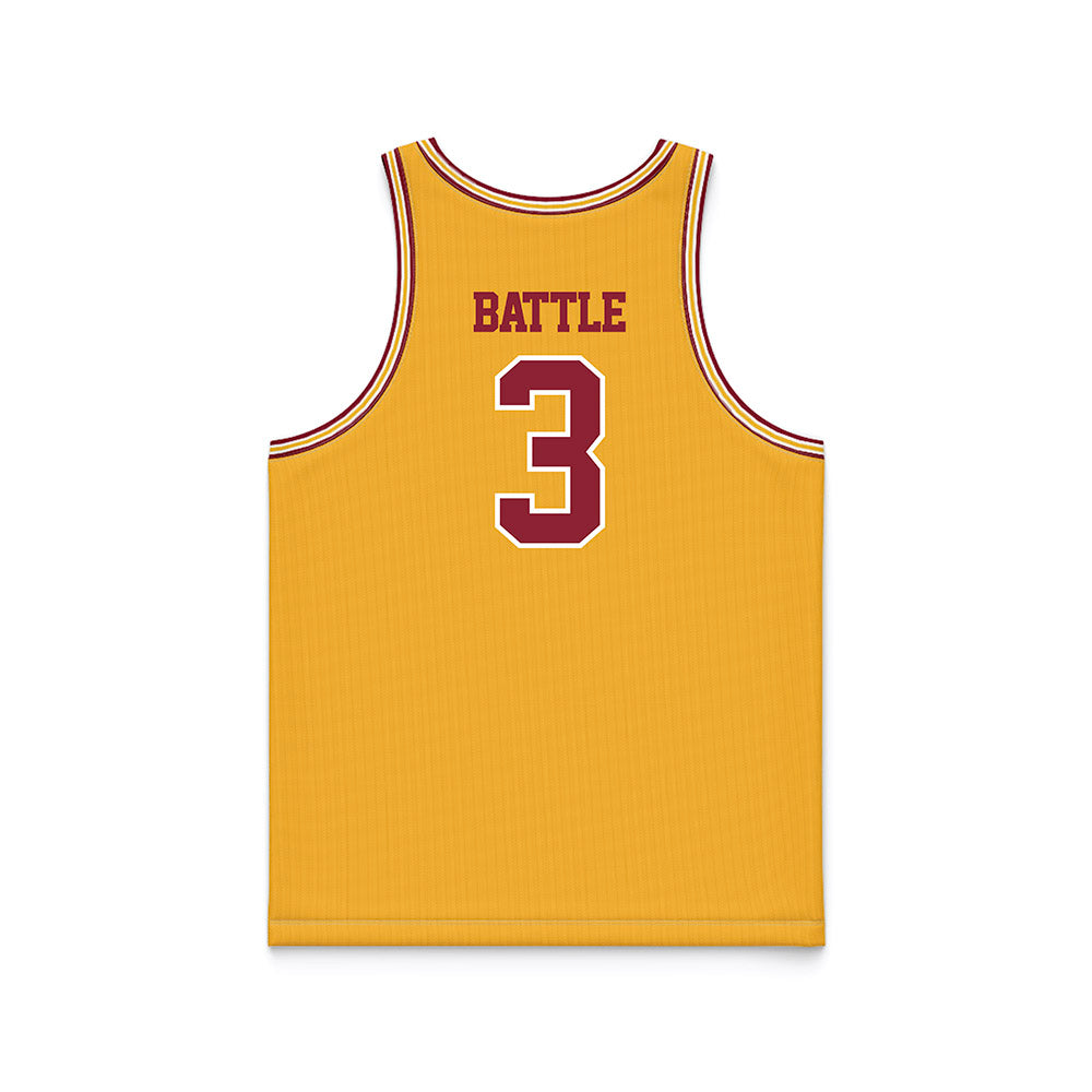 Minnesota - NCAA Women's Basketball : Amaya Battle - Retro Gold Basketball Jersey-1