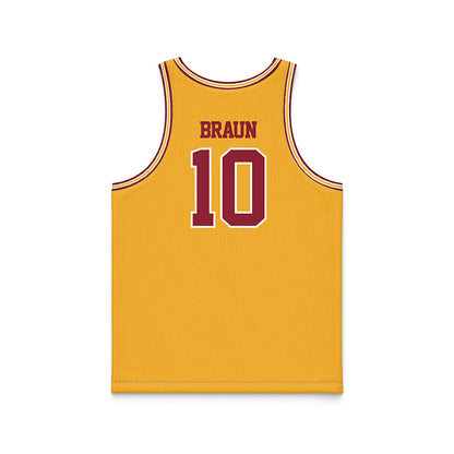 Minnesota - NCAA Women's Basketball : Mara Braun - Retro Gold Basketball Jersey-1