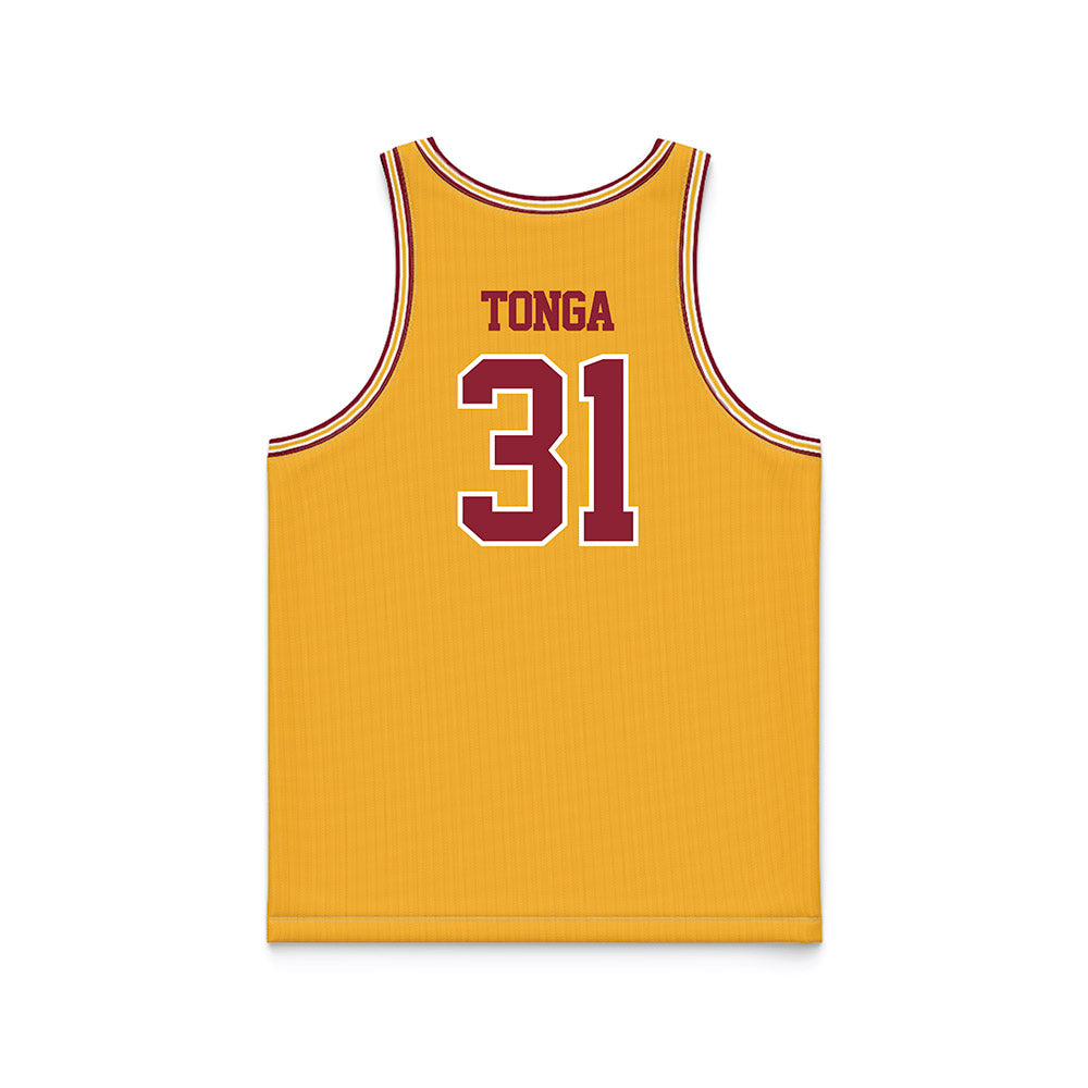 Minnesota - NCAA Women's Basketball : Finau Tonga - Retro Gold Basketball Jersey-1