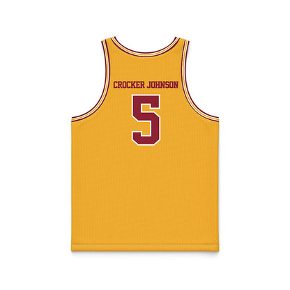 Minnesota - NCAA Men's Basketball : Jaylen Crocker johnson - Retro Gold Basketball Jersey-1