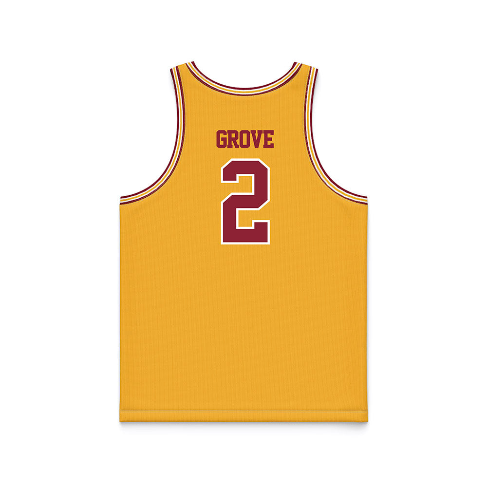 Minnesota - NCAA Men's Basketball : Grayson Grove - Retro Gold Basketball Jersey-1