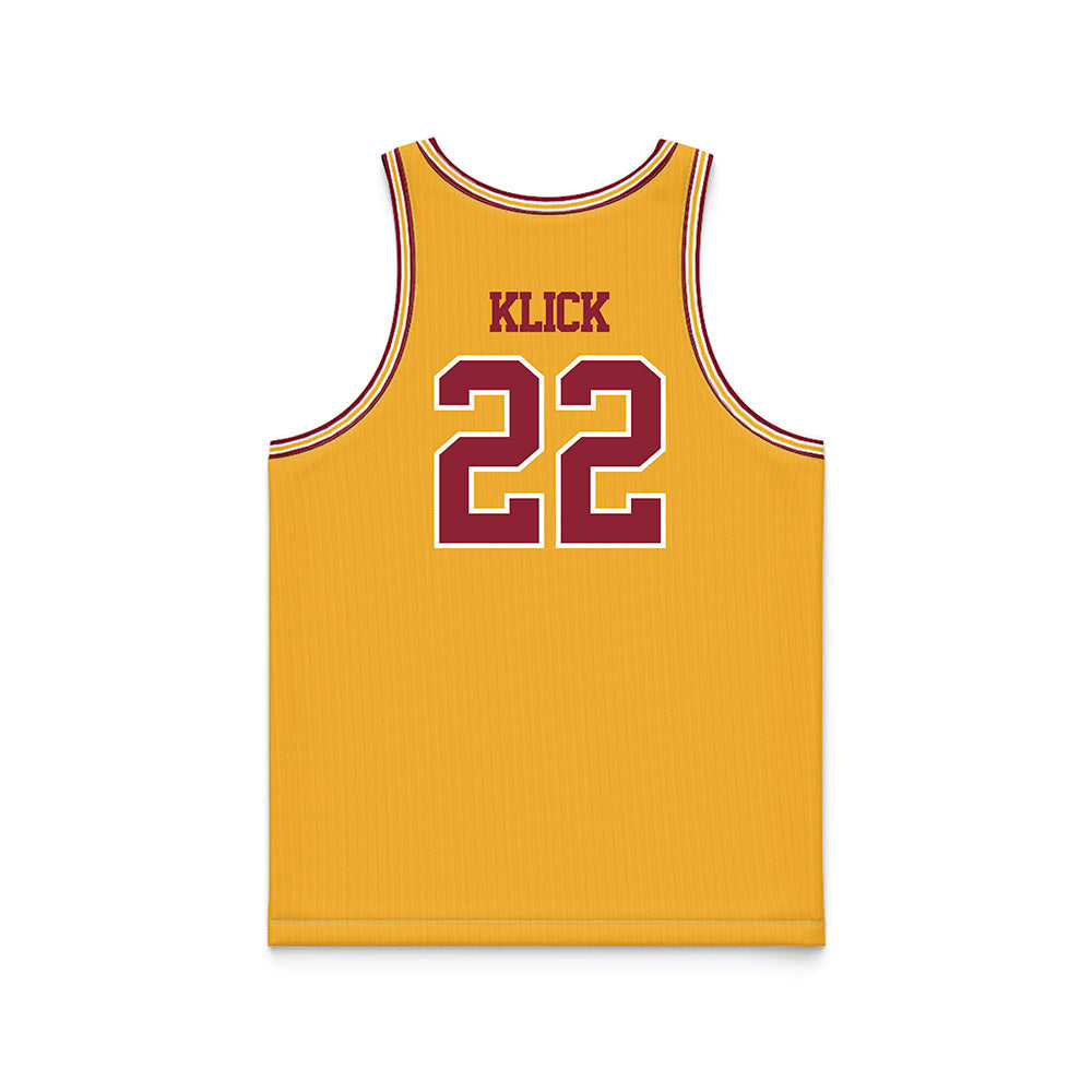 Minnesota - NCAA Women's Basketball : Kennedy Klick - Retro Gold Basketball Jersey-1