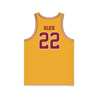Minnesota - NCAA Women's Basketball : Kennedy Klick - Retro Gold Basketball Jersey-1
