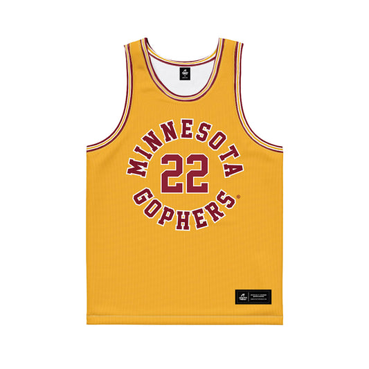 Minnesota - NCAA Men's Basketball : Robert Vaihola - Retro Gold Basketball Jersey-0