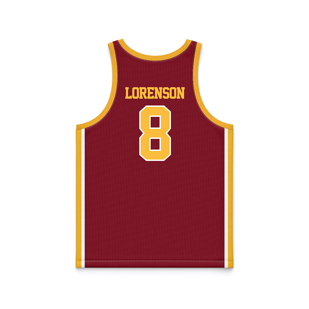 Minnesota - NCAA Men's Basketball : Max Lorenson - Retro Maroon Basketball Jersey-1