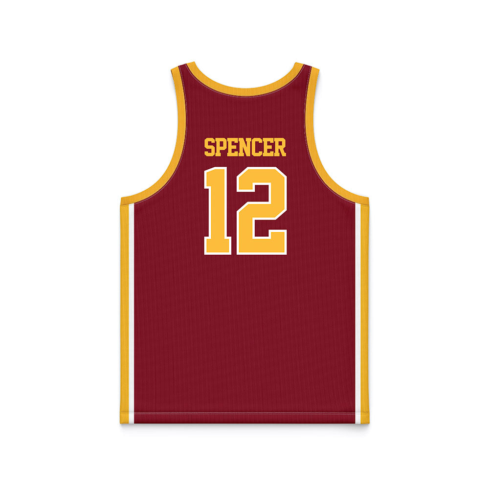 Minnesota - NCAA Men's Basketball : RJ Spencer - Retro Maroon Basketball Jersey-1