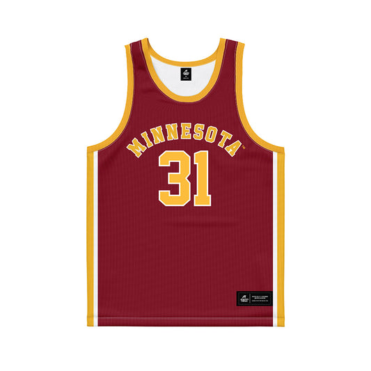 Minnesota - NCAA Women's Basketball : Finau Tonga - Retro Maroon Basketball Jersey-0
