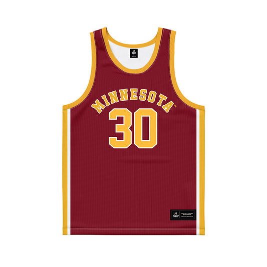 Minnesota - NCAA Women's Basketball : Zoey Bershers - Retro Maroon Basketball Jersey-0