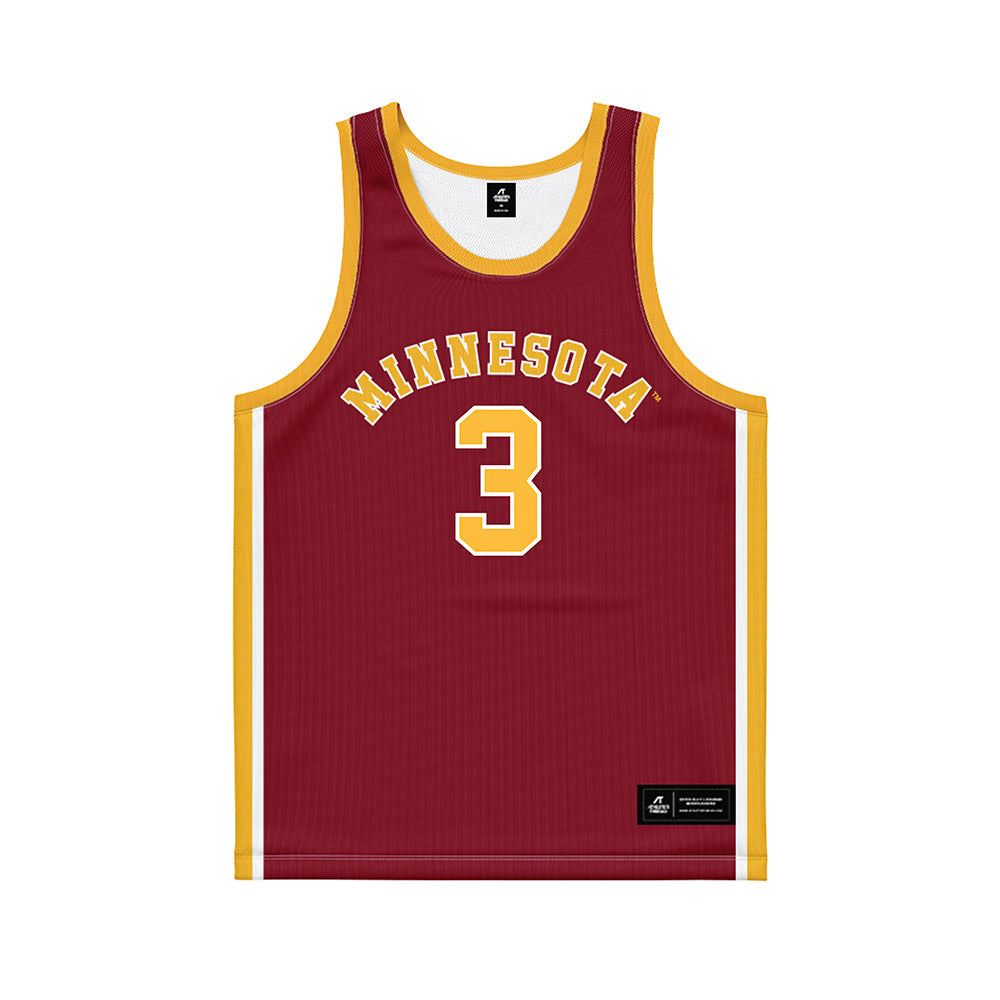Minnesota - NCAA Women's Basketball : Amaya Battle - Retro Maroon Basketball Jersey-0