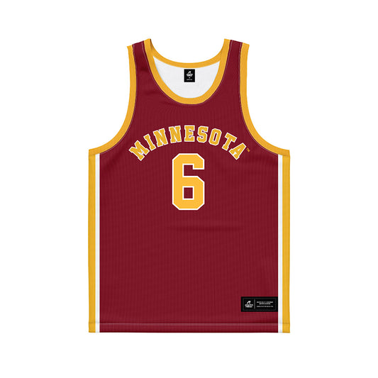 Minnesota - NCAA Women's Basketball : Leah Harmon - Retro Maroon Basketball Jersey-0