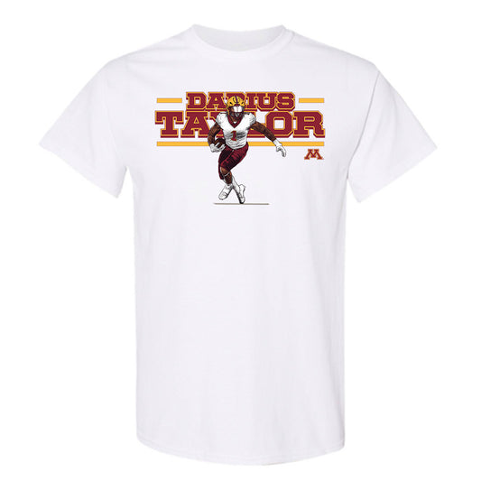 Minnesota - NCAA Football : Darius Taylor - White Individual Caricature T-Shirt