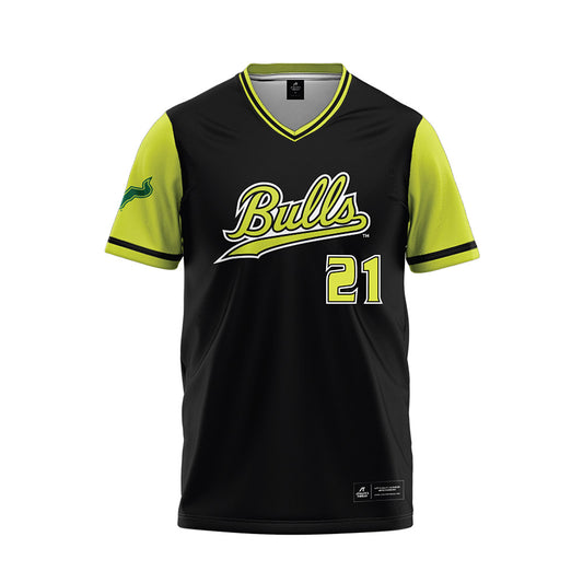 USF - NCAA Softball : Kathy Garcia-Soto - Black/Slime Jersey-0