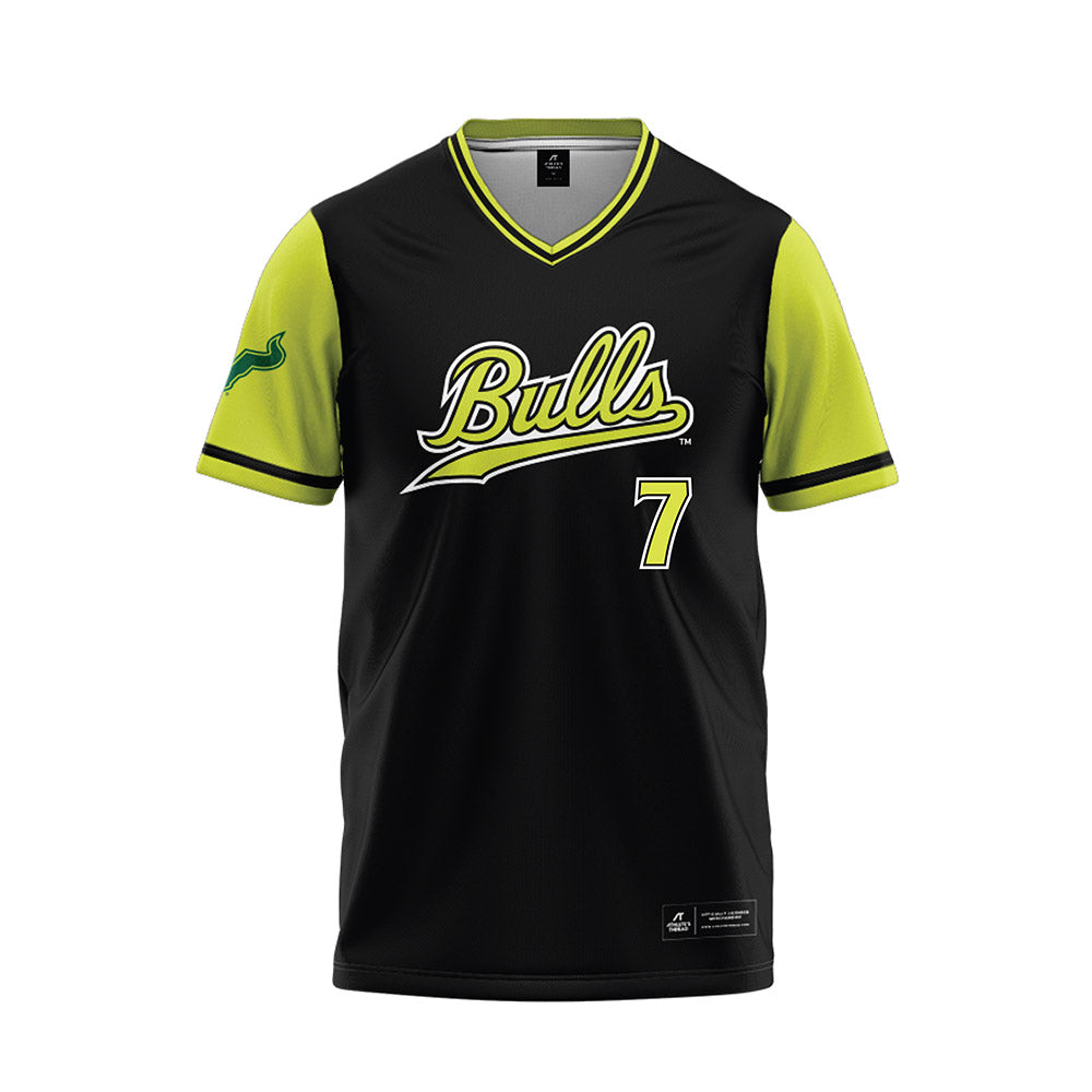 USF - NCAA Softball : Cali Chapman - Black/Slime Jersey-0