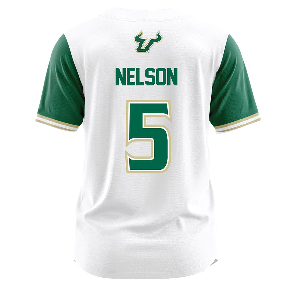 USF - NCAA Softball : Jamia Nelson - White Jersey-1
