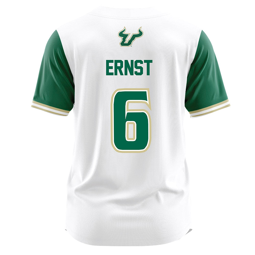 USF - NCAA Softball : Carley Ernst - White Jersey-1