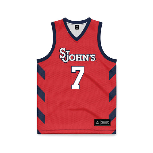 St. Johns - NCAA Women's Basketball : Yohana Fami - Red Basketball Jersey-0