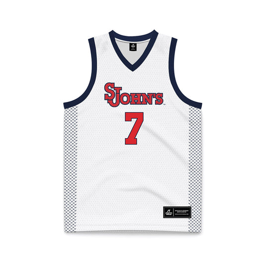 St. Johns - NCAA Women's Basketball : Yohana Fami - White Basketball Jersey-0