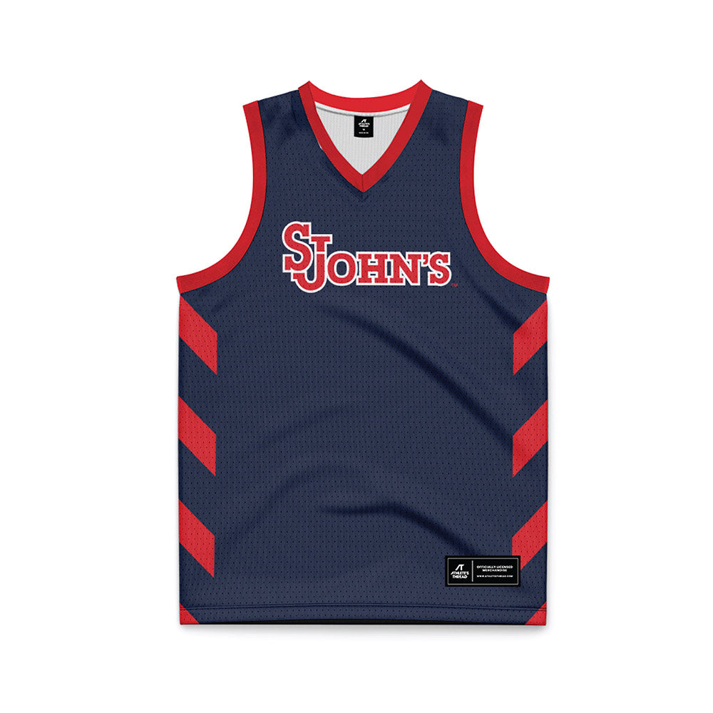 St. Johns - NCAA Men's Basketball : Donnie Freeman - Navy Basketball Jersey-0