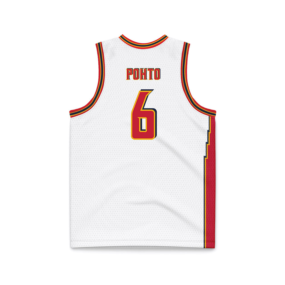 St. Johns - NCAA Men's Basketball : Casper Pohto - White Basketball Jersey-1