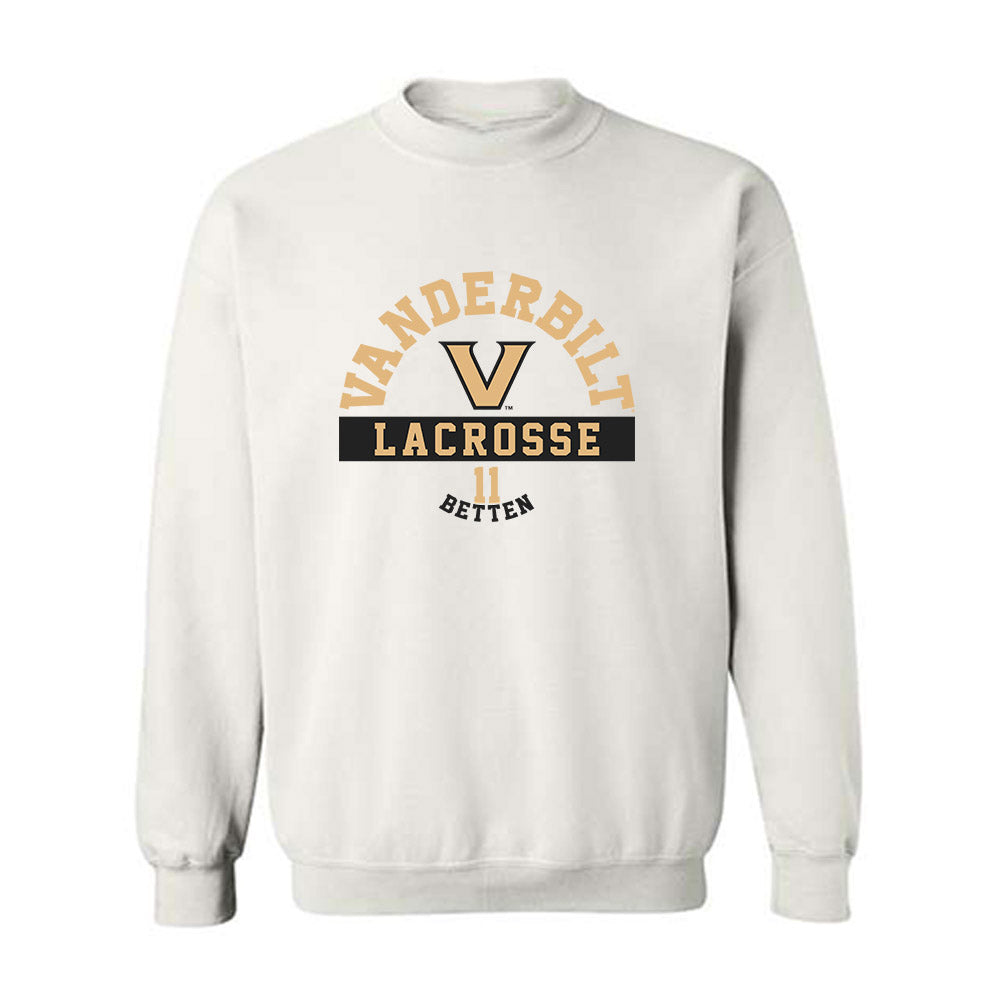 Vanderbilt - NCAA Women's Lacrosse : Cora Betten - Classic Fashion Shersey Crewneck Sweatshirt-0