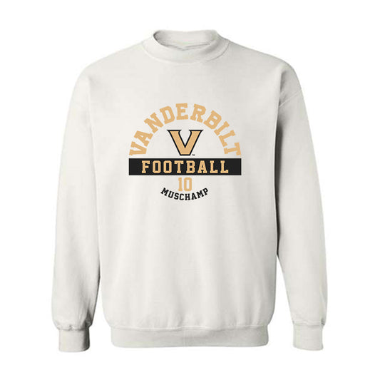 Vanderbilt - NCAA Football : Whit Muschamp - Classic Fashion Shersey Crewneck Sweatshirt-0