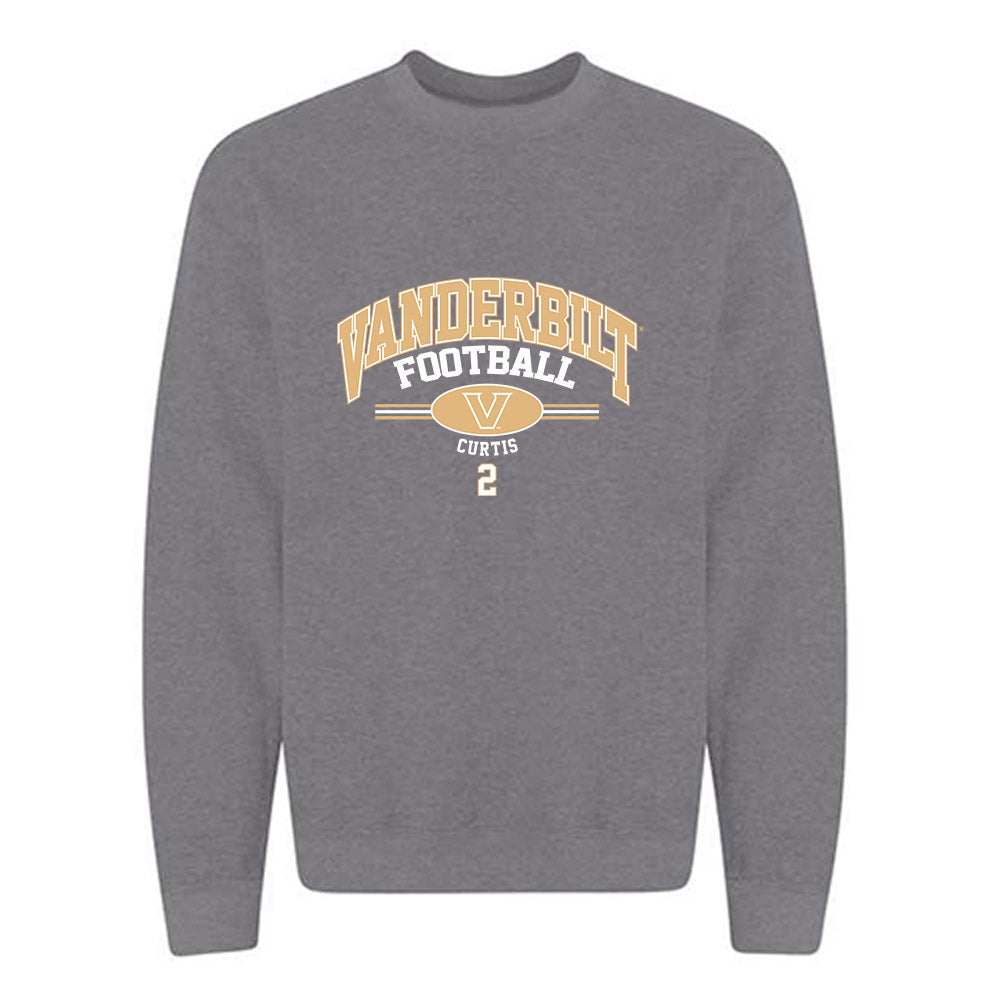 Vanderbilt - NCAA Football : Jared Curtis - Classic Fashion Shersey Crewneck Sweatshirt-0