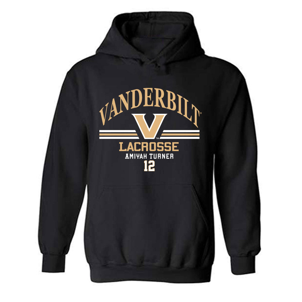 Vanderbilt - NCAA Women's Lacrosse : Amiyah Turner - Classic Fashion Shersey Hooded Sweatshirt-0