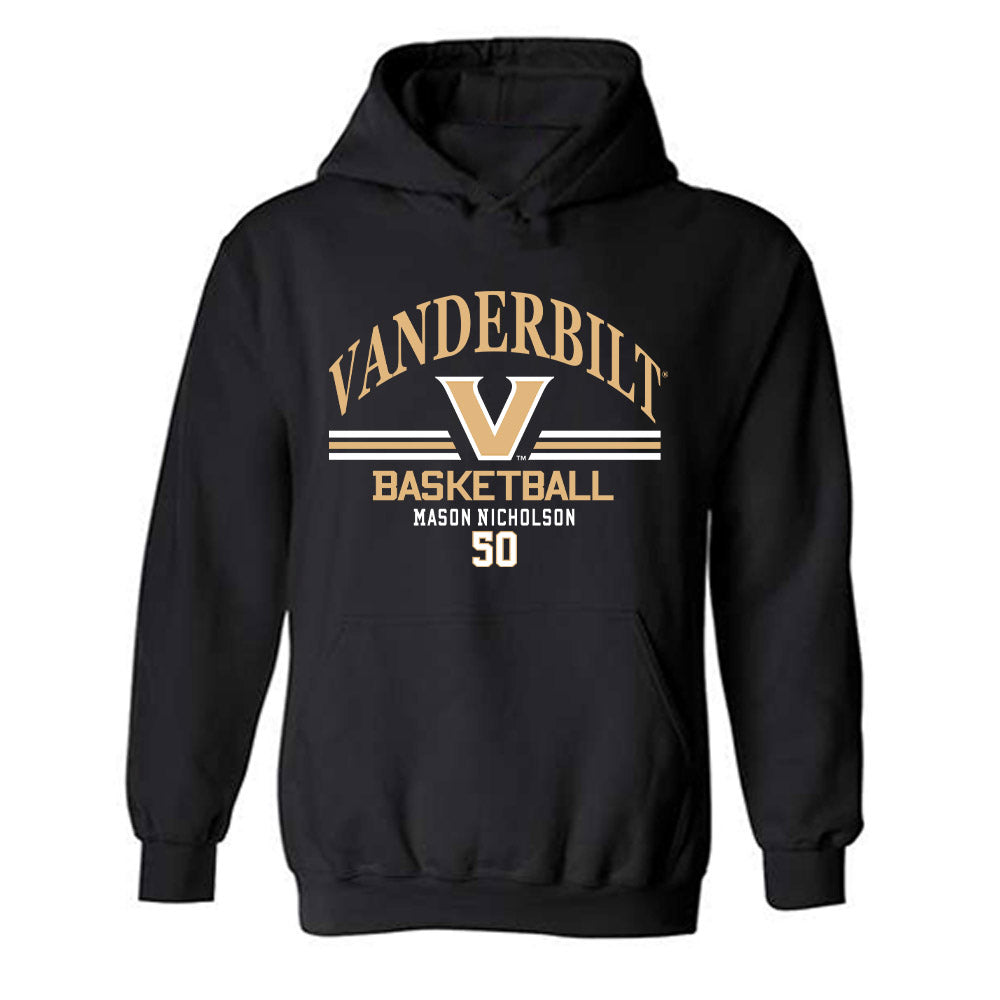 Vanderbilt - NCAA Men's Basketball : Mason Nicholson - Classic Fashion Shersey Hooded Sweatshirt-0
