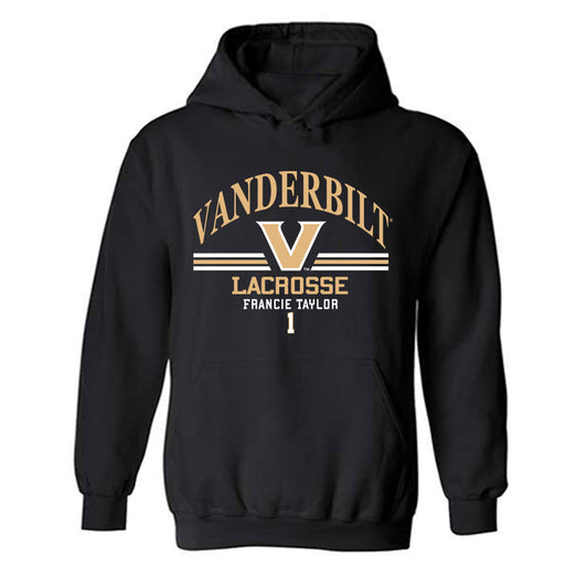 Vanderbilt - NCAA Women's Lacrosse : Francie Taylor - Classic Fashion Shersey Hooded Sweatshirt-0