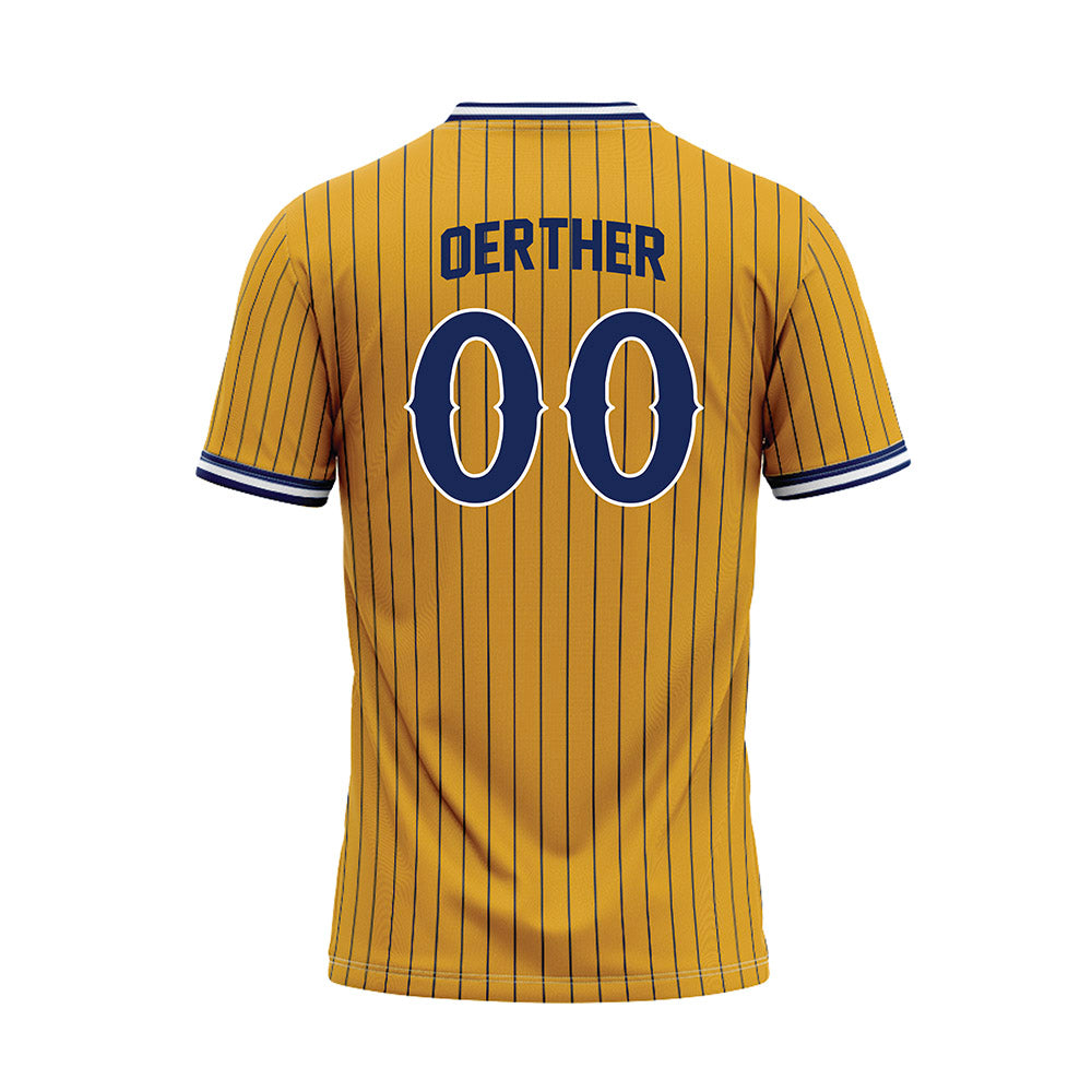 Kent State - NCAA Baseball : Drew Oerther - Gold Baseball Jersey-1