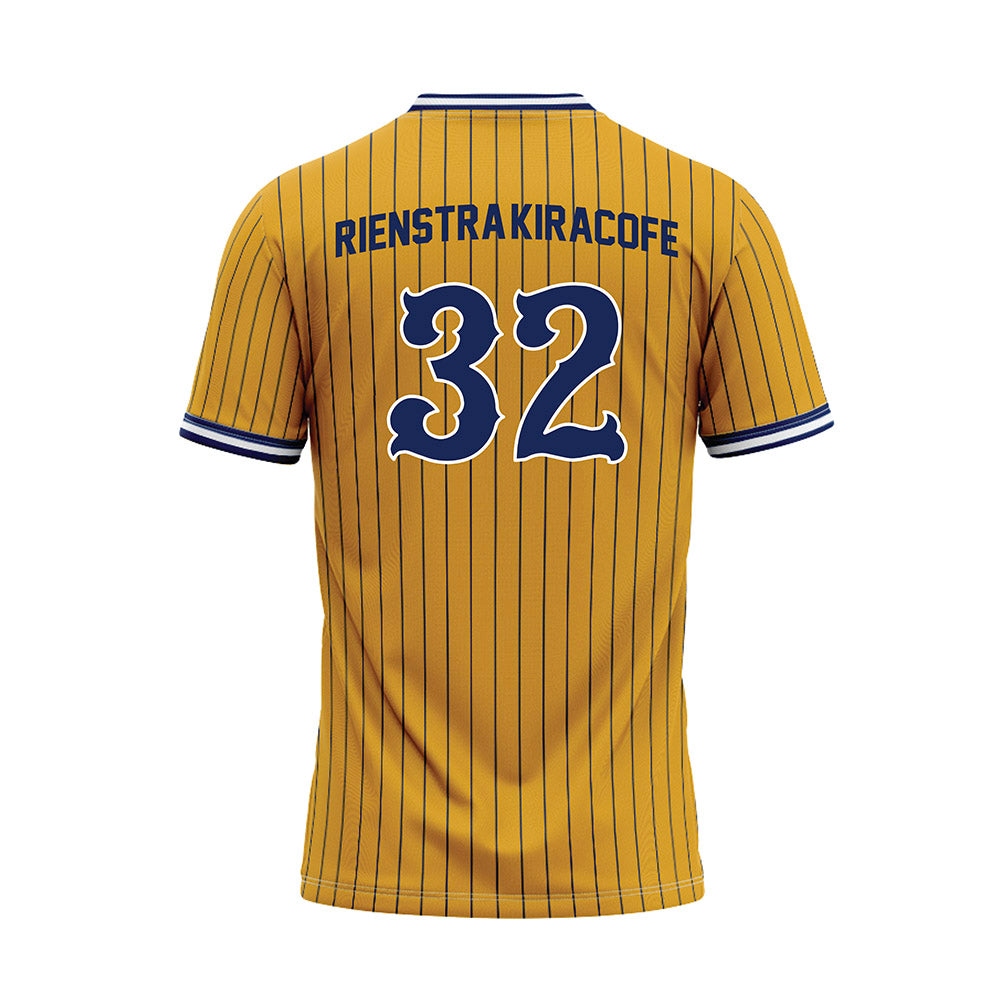 Kent State - NCAA Baseball : Micah Rienstra-Kiracofe - Gold Baseball Jersey-1