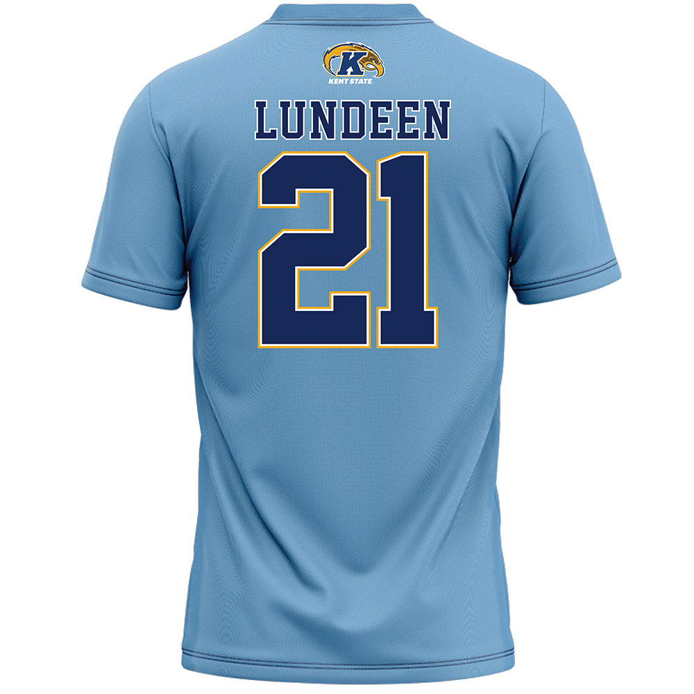 Kent State - NCAA Women's Lacrosse : Lizzie Lundeen - Baby Blue Lacrosse Jersey -1