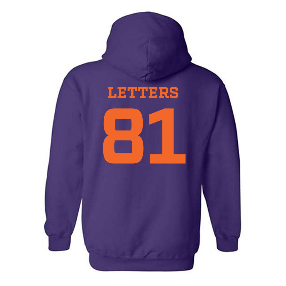 HWS - NCAA Football : Callum Letters - Classic Shersey Hooded Sweatshirt-1