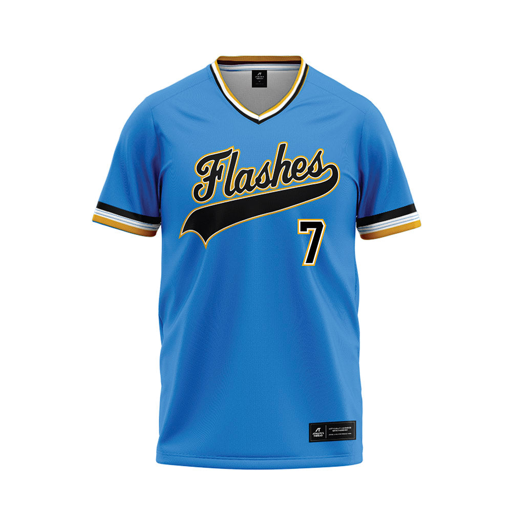 Kent State - NCAA Baseball : Ian Cain - Light Blue Baseball Jersey-0