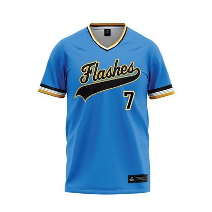 Kent State - NCAA Baseball : Ian Cain - Light Blue Baseball Jersey-0