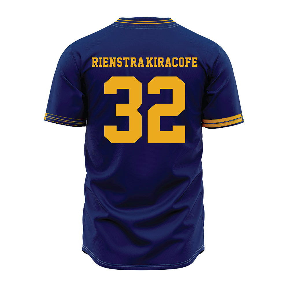Kent State - NCAA Baseball : Micah Rienstra-Kiracofe - Navy Jersey-1