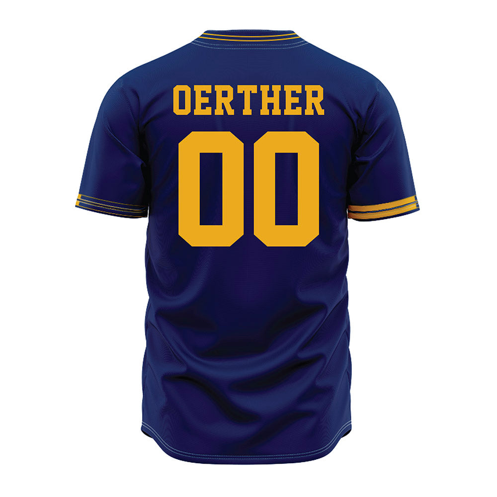 Kent State - NCAA Baseball : Drew Oerther - Navy Jersey-1