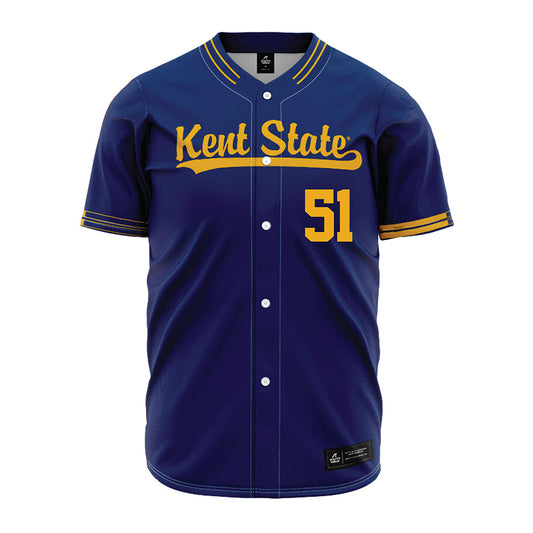 Kent State - NCAA Baseball : Jordan Kolenda - Navy Jersey-0